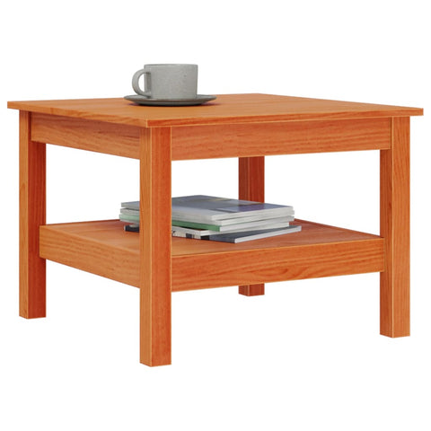 vidaXL Coffee Table Wax Brown 55x55x40 cm Solid Wood Pine