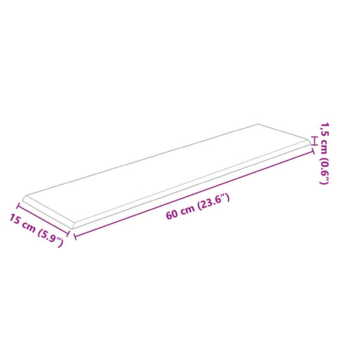 vidaXL Wall Headboard 12 pcs Blue 60 x 15 cm Fabric