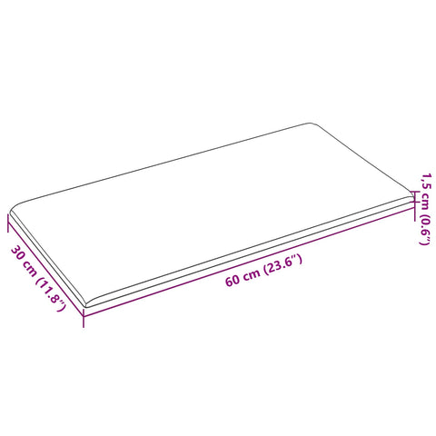 vidaXL Wall Headboard 12 pcs Dark Grey 60 x 30 cm Fabric