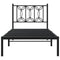 vidaXL Metal Bed Frame without Mattress with Headboard Black 80x200cm