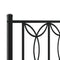vidaXL Metal Bed Frame without Mattress with Headboard Black 80x200cm