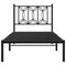 vidaXL Metal Bed Frame without Mattress with Headboard Black 90x200cm
