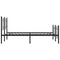 vidaXL Metal Bed Frame without Mattress with Footboard Black 135x190cm