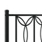 vidaXL Metal Bed Frame without Mattress with Footboard Black 180x200cm