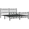 vidaXL Metal Bed Frame without Mattress with Footboard Black 183x213cm