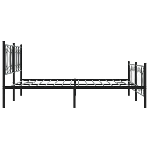 vidaXL Metal Bed Frame without Mattress with Footboard Black 183x213cm