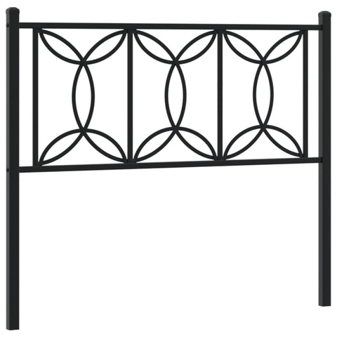 vidaXL Metal Headboard Black 107 cm