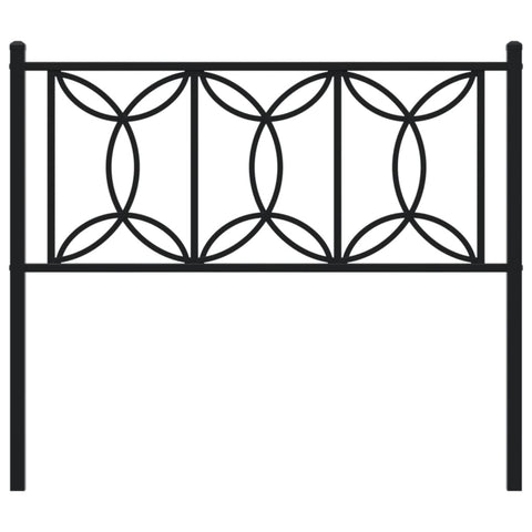 vidaXL Metal Headboard Black 107 cm