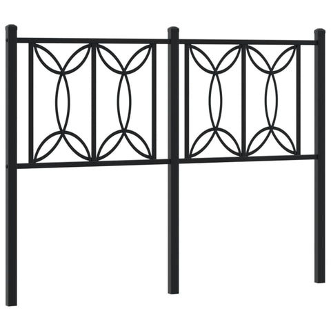 vidaXL Metal Headboard Black 120 cm