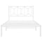 vidaXL Metal Bed Frame without Mattress with Headboard White 100x200cm