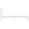 vidaXL Metal Bed Frame without Mattress with Headboard White 100x200cm