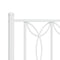 vidaXL Metal Bed Frame without Mattress with Headboard White 100x200cm
