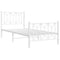 vidaXL Metal Bed Frame without Mattress with Footboard White 80x200cm
