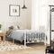 vidaXL Metal Bed Frame without Mattress with Footboard White 80x200cm