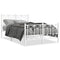 vidaXL Metal Bed Frame without Mattress with Footboard White 120x190cm