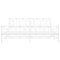 vidaXL Metal Bed Frame without Mattress with Footboard White 200x200cm