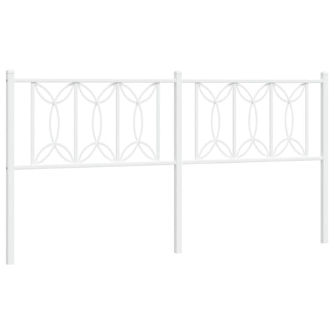 vidaXL Metal Headboard White 180 cm