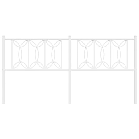 vidaXL Metal Headboard White 180 cm