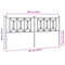 vidaXL Metal Headboard White 180 cm