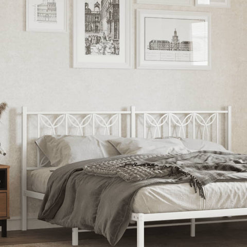 vidaXL Metal Headboard White 180 cm