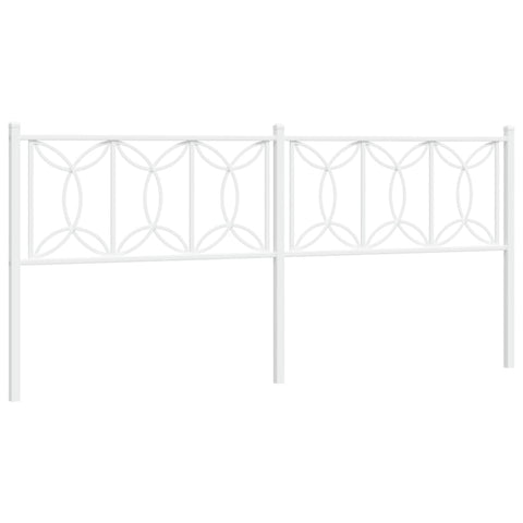 vidaXL Metal Headboard White 193 cm