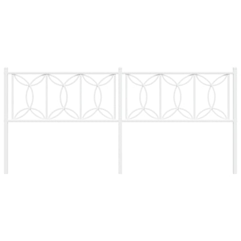 vidaXL Metal Headboard White 193 cm