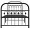 vidaXL Metal Bed Frame without Mattress with Footboard Black 75x190cm