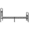 vidaXL Metal Bed Frame without Mattress with Footboard Black 75x190cm