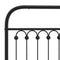 vidaXL Metal Bed Frame without Mattress with Footboard Black 75x190cm