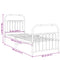 vidaXL Metal Bed Frame without Mattress with Footboard Black 75x190cm