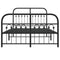 vidaXL Metal Bed Frame without Mattress with Footboard Black 120x200cm