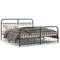 vidaXL Metal Bed Frame without Mattress with Footboard Black 183x203cm