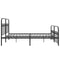 vidaXL Metal Bed Frame without Mattress with Footboard Black 183x203cm