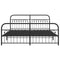 vidaXL Metal Bed Frame without Mattress with Footboard Black 183x213cm