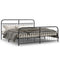 vidaXL Metal Bed Frame without Mattress with Footboard Black 193x203cm