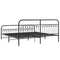 vidaXL Metal Bed Frame without Mattress with Footboard Black 193x203cm