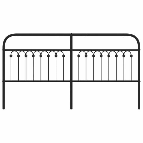 vidaXL Metal Headboard Black 180 cm