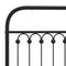 vidaXL Metal Headboard Black 200 cm