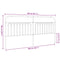 vidaXL Metal Headboard Black 200 cm
