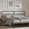 vidaXL Metal Headboard Black 200 cm