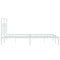 vidaXL Metal Bed Frame without Mattress with Headboard White 120x190cm