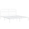 vidaXL Metal Bed Frame without Mattress with Headboard White 183x213cm