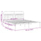 vidaXL Metal Bed Frame without Mattress with Headboard White 183x213cm