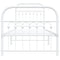 vidaXL Metal Bed Frame without Mattress with Footboard White 80x200cm
