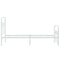 vidaXL Metal Bed Frame without Mattress with Footboard White 80x200cm