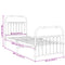 vidaXL Metal Bed Frame without Mattress with Footboard White 80x200cm