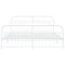 vidaXL Metal Bed Frame without Mattress with Footboard White 183x213cm