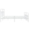 vidaXL Metal Bed Frame without Mattress with Footboard White 183x213cm