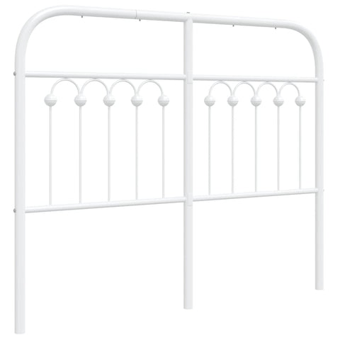 vidaXL Metal Headboard White 120 cm