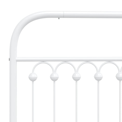 vidaXL Metal Headboard White 120 cm